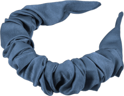 Unique Bargains Women's Solid Color Pleated Headband 1 Pc Blue