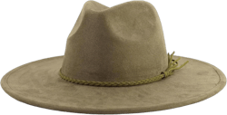 Men Women Suede Top Hat 9.5Cm Wide Brim Fedora Hat Autumn Winter Felt Jazz Church Fedoras Hats 56to58cm army EN8