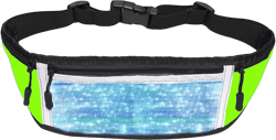 Sport Fanny Pack LED Running Belt Waist Bag Safty Glowing Waistband for Men and Women USB Rechargeable Light up Fitness and Running Gear for Phone Holder Jogging Pocket Belt