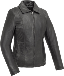 First Manufacturing Imelda - Women's Lambskin Leather Jacket, Black
