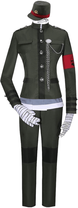 Yejue Danga V3 Killing Harmony Cosplay Korekiyo Shinguji Costume High School Uniform Jacket Mask Hat Party Outfit Medium Army Green Female