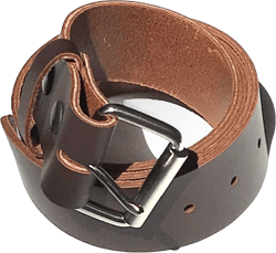 Dangerous Threads Mens Heavy Duty Dark Chocolate Brown Leather Belt 1 3/4" Wide 48