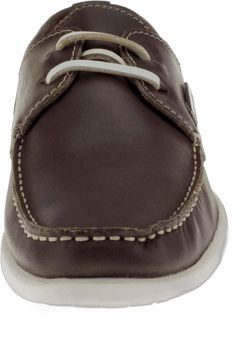 Luciano Natazzi Mens 2 Eye Yacht Club Brown Leather Comfort Boat Shoe