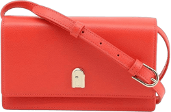 NEW FURLA 1972 Women's Mini Crossbody Bag In Red Leather MSRP $199