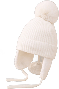 1set Winter Kids Knitted Hat And Scarf 2pcs, Baby Warm Fleece Pom Pom Cap And Neck Warmer Set