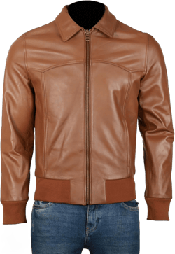 Men’s Genuine Leather Varsity Brown Bomber Jacket Laydown Collar Men's Leather Jacket Kevin Costner Brown Genuine Leather Small Brown