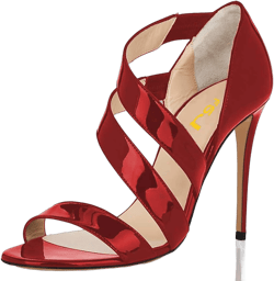 FSJ Women Fashion Strappy High Heels Sandals Open Toe Stiletto Dress Pump Party Shoes Size 4-15 US 4 Wine Red