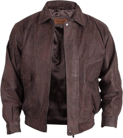 BRANDSLOCK Mens Genuine Leather Jacket Bomber Brown Small