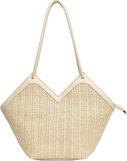 Straw Beach Bag for Women Summer Woven Beach Tote Bag Shoulder Handbags Boho Bag for Travel Beige