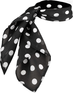 Hip Hop 50's Shop 1950s Chiffon Scarf Square Vintage Retro Sheer Neck Hair Tie Women Girls 23"x23" Black Polka Dot
