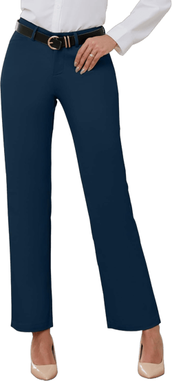 Womens Dress Pants Stretchy Business Casual Work Pants Straight Leg Slacks for Office 4 B-dark Blue