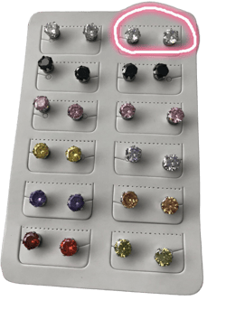 Women Girls MAGNETIC Clip Crystal cubic NO Piercing Fake ear Hole Studs Earrings