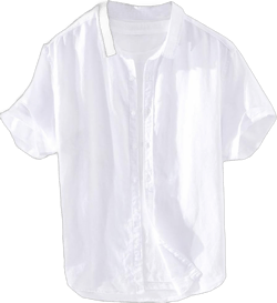 Hotmiss Mens Shirts Linen Cotton Short Sleeve Button Up Loose Summer Beach Yoga Shirt X-Large White
