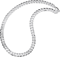 Metal Masters Men's 7MM Sterling Silver 925 Italian Curb Chain Necklace 20" 22" 24" 26" 28" 30"