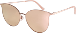 Dollger Cat Eye Sunglasses for Women Men Retro Trendy Cateye Metal Sun Glassses Round Frame UV Protection Metal Frame Mirrored Pink Lens 71 Millimeters