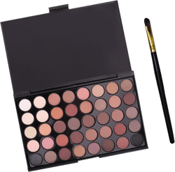 40 Colors Eyeshadow Palette with 1 Brush,Long Lasting Waterproof Eye Shadow Palette,Matte Glitter Makeup Pallet,Colorful Cosmetic Pallet, Makeup Gift Set for Girl and Women Nude 40 color