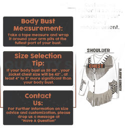 Women Traditional Western Cowgirl 100% Genuine Suede Leather Jacket | Ladies Native American coat with Fringed Small Suede