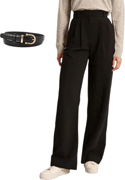 Daisy Grace Wide Leg Trousers, Daisy Grace Wide Leg Tailored Pant, High Waisted Slacks Pants Womens Wide Leg Dress Pants Tall XX-Large Black