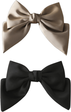 2pcs silky Satin Hair Bows Big Hair Bows for Women Hair Ribbons Oversized Long Tail Hair French fashions Wedding Accessories Black Hair Bow Barrettes Metal Clips Bowknot Aesthetic Hair Accessories