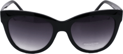 SA106 Womens Classic 90s Horned Cat Eye Plastic Mod Sunglasses Black Smoke
