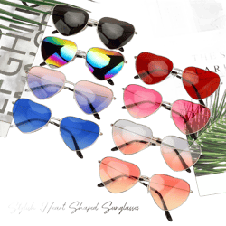 Heart Sunglasses for Women Rainbow Sunglasses Womens Trendy Sunglasses Pride Accessories Music Festival Outfits for Women Country Concert Outfits Pride Outfits for Women Music Festival Essentials