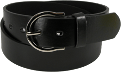 CTM Womens Basic Bridle Belt, Large, Black