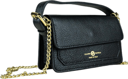 Premium Italian Leather Handmade in Florence, Italy. Small Crossbody Bag for Women with a Detachable Strap Made in Italy Black