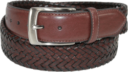 Danbury Men's Leather Braided Belt Big - 2349600-Big 58 Tan