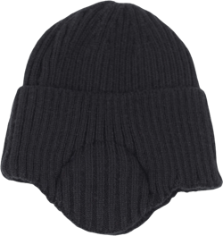 Alilang Warm Winter Knitted Beanie Hat with Earflap Daily Headwear Ski Mask for Men Women- Black