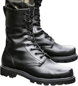 Leather Steel Toe Military Ankle Boots,special Forces Combat Training Boots Outdoor Hiking Boots Non-Slip Men High-top Autumn Winter Keep Warm Casual Shoes,Black-42