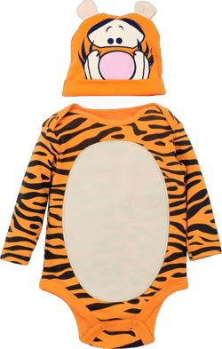 Disney Tigger Winnie the Pooh Baby Cosplay Bodysuit and Hat Newborn