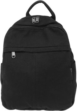 Sumleno Small Vintage Canvas Backpack for Men Women Grunge Hippie Bag Casual Boho Daypack Cute Y2K Aesthetic Backpack Purse (Black)