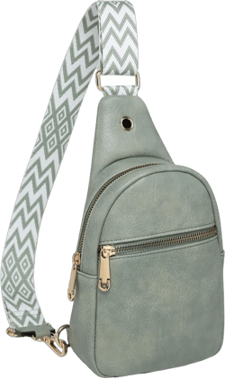 VONMAY Women's Sling Crossbody Bag Small Fanny Pack Chest Bag for Hiking Cycling Work Travel with Adjustable Strap Green