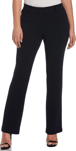 Rafaella Women's Soft Crepe Stretch Dress Pants, Modern Fit, Flattering & Versatile Work Slacks, 30.5" & 32.5" Inseams Navy 8
