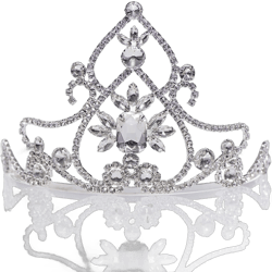 Anderson's Kate Clear Rhinestone Silver Tiara, 4.5 Inches, Women, Girls, Wedding Tiara, Queen Or Princess Prom Tiara Homecoming, Pageant, Wedding, School Dance, Award, Costume, Party, Event