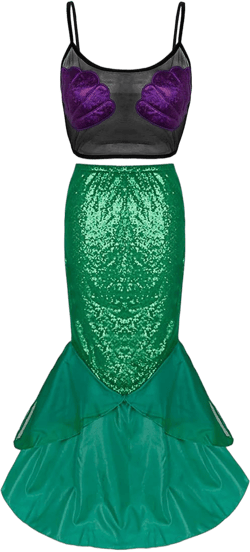 dPois Woman Sheer Mesh Vest Crop Top with Shiny Sequins Long Skirt Shimmer Camisole Lingerie Black&green X-Large