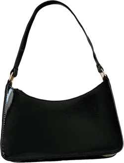 OYOANGLE Women's Cute Y2K Holographic Hobo Tote Handbag Small Clutch Purse with Zipper One Size Black