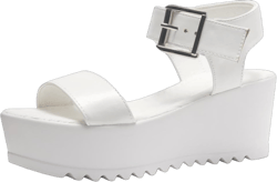 Herstyle Carita Womens Platform Sandals Open Toe Ankle Strap Flatform Wedge Casual Sandal Black White Chunky Platform Sandals Comfortable Lightweight Lug Sole Wedges for Summer 10 White