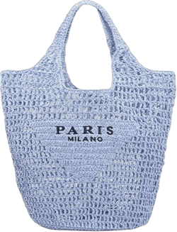 bufftieo Straw Woven Tote Bag for women,Mesh Hollow Woven Tote Bag, Beach,Hobo Women Bag,Large Shoulder Travel Tote Bag… A-blue