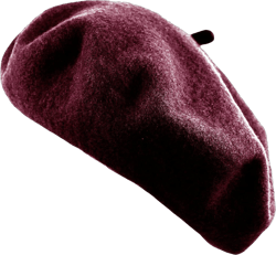 Women's French Beret Hat Solid Color Plain Wool Classic Traditional Artist Cap One Size Burgundy