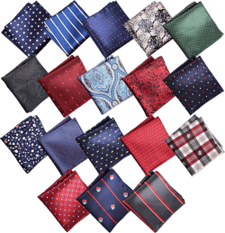 Pocket Square Handkerchief 18 Pack Men's Handkerchief,Silk Pocket Squares Sets Vintage Hankies For Men Wedding Multi-Color Hankerchief For Men