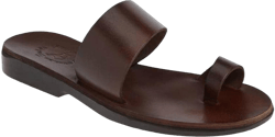 Jerusalem Sandals Womens Abra Brown, Durable Handcrafted Real Leather Sandals, Women Sandal With Toe Loop, Textured sole, Waterproof