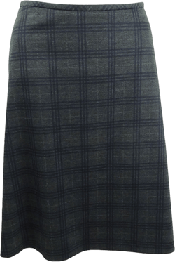 Calvin Klein Women's Plaid A-Line Skirt (6, Navy Multi)