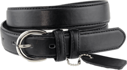 Eurosport Eurofashion Women's Basic Genuine Bonded Leather Dressy Belt, Black, Small