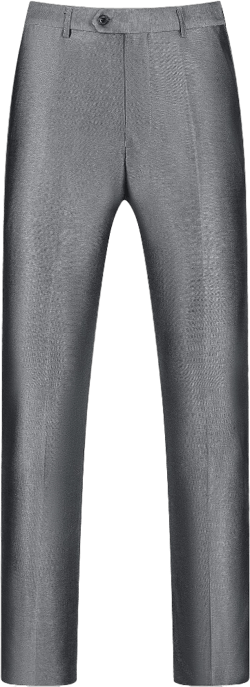 Lars Amadeus Men's Slim Fit Solid Stretch Flat Front Work Business Trousers Silver Gray 36
