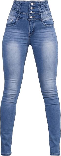 Andongnywell Women's High Waist Skinny Jeans Fashion Stretchy Slimming Pull-On Butt Lifting Denim Pants XX-Large Light Blue