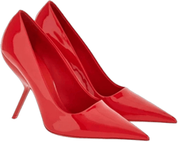 Large Size Design of Irregular Pointed High Heels Shallow Cut Single Shoes Patent Leather Women's High Heels US8.5 EU42 Red