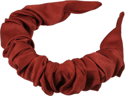 Unique Bargains Women's Solid Color Pleated Headband 1 Pc Red