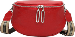 Trendy Crossbody Sling bags for Women, Small Shoulder Purse Leather Handbag with Adjustable Wide Strap Red