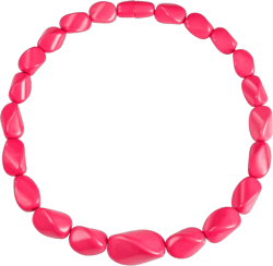 ZAVANA 22 inches Long Statement Necklace for Women, Handmade Boho Chic Chunky Necklace for Women with Coloured Twisted Resin Links, Unusual Colouful Bohemian Costume Jewelry for Women Pink